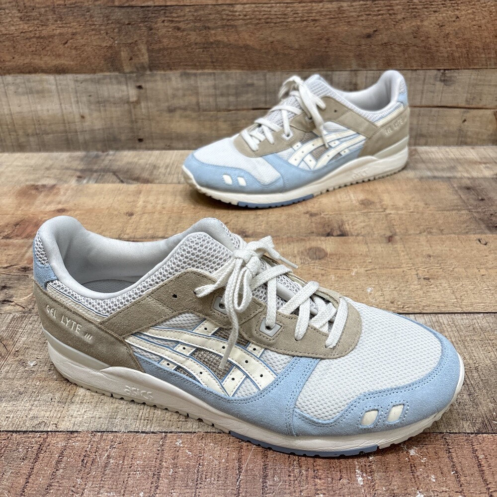 Asics Low-Cut Sneakers/Beg/1203A330/Asics/Light Blue/Beige Men’s Size 12